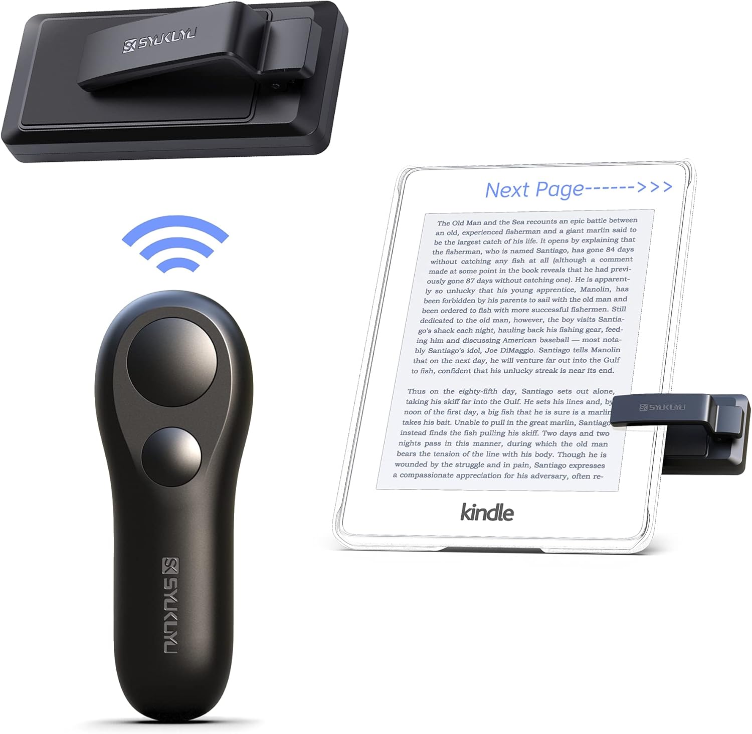 SYUKUYU mando Bluetooth para pasar páginas - complemento de lectura recomendado por Club Lectura Ruby