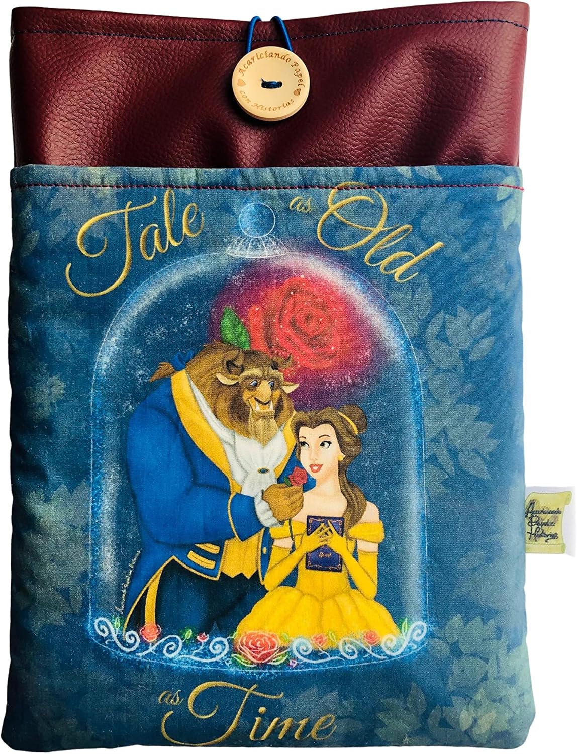 Funda artesanal ecológica acolchada para libros - complemento de lectura recomendado por Club Lectura Ruby