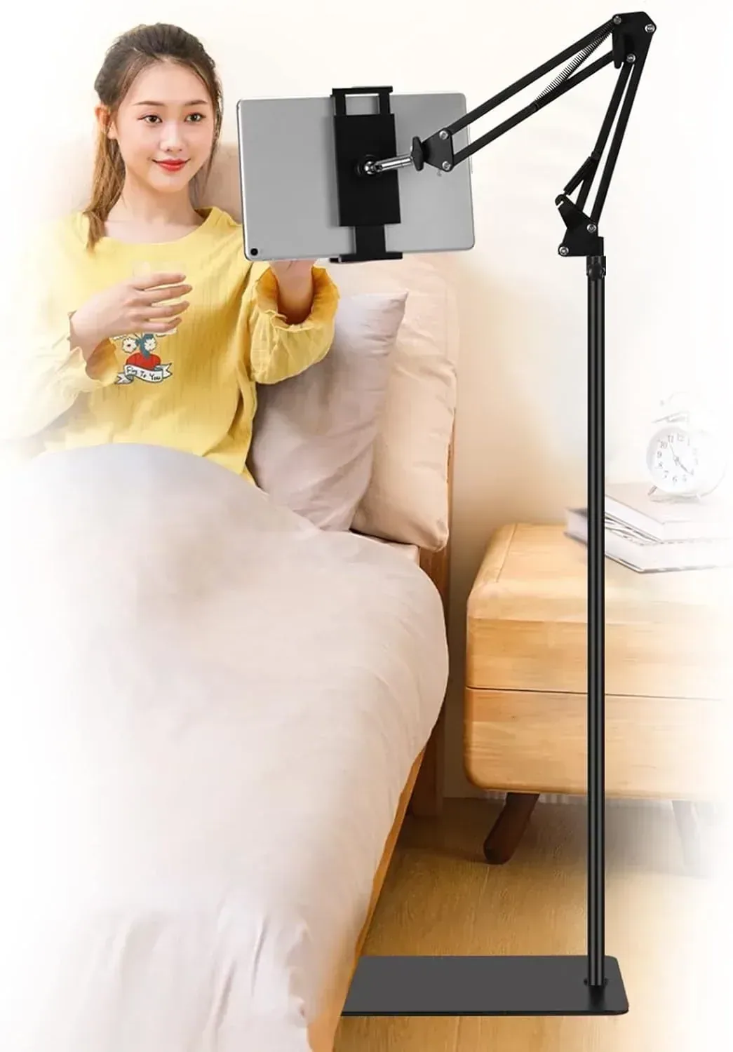 Brazo flexible TRYONE con pinza para sujetar un teléfono móvil