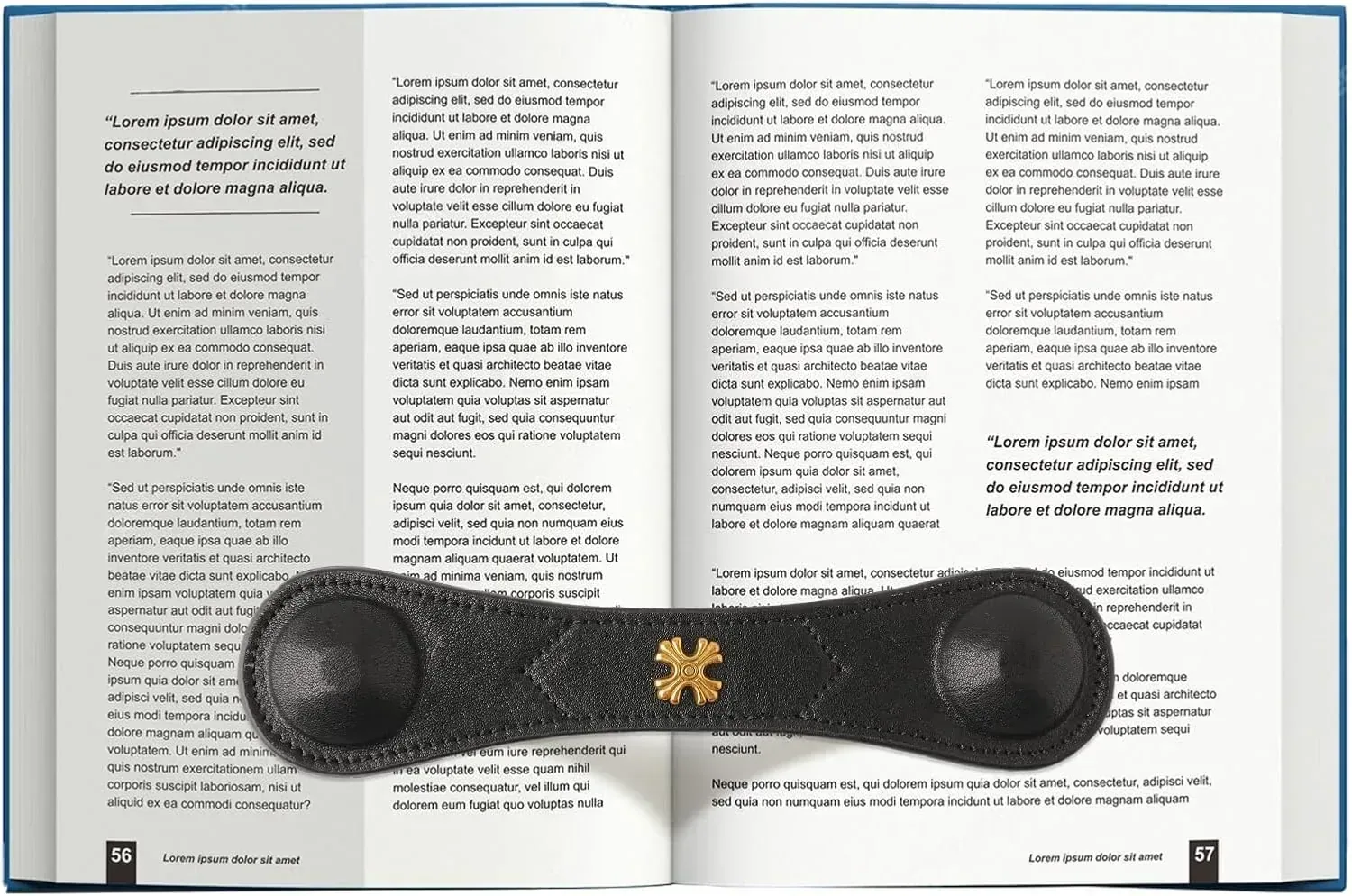 Peso de libro de piel sintética con cierre magnético