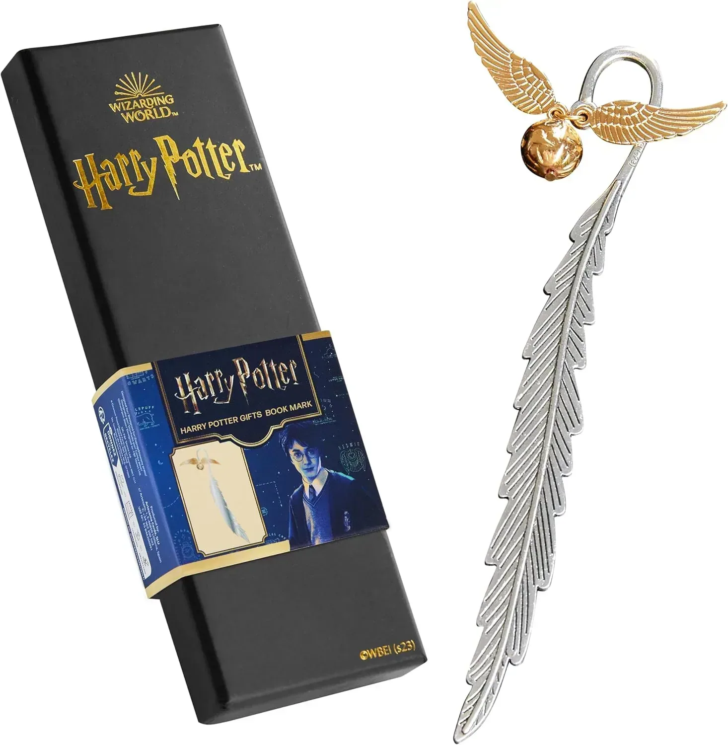 Marcapáginas metálico de Harry Potter con Snitch dorada