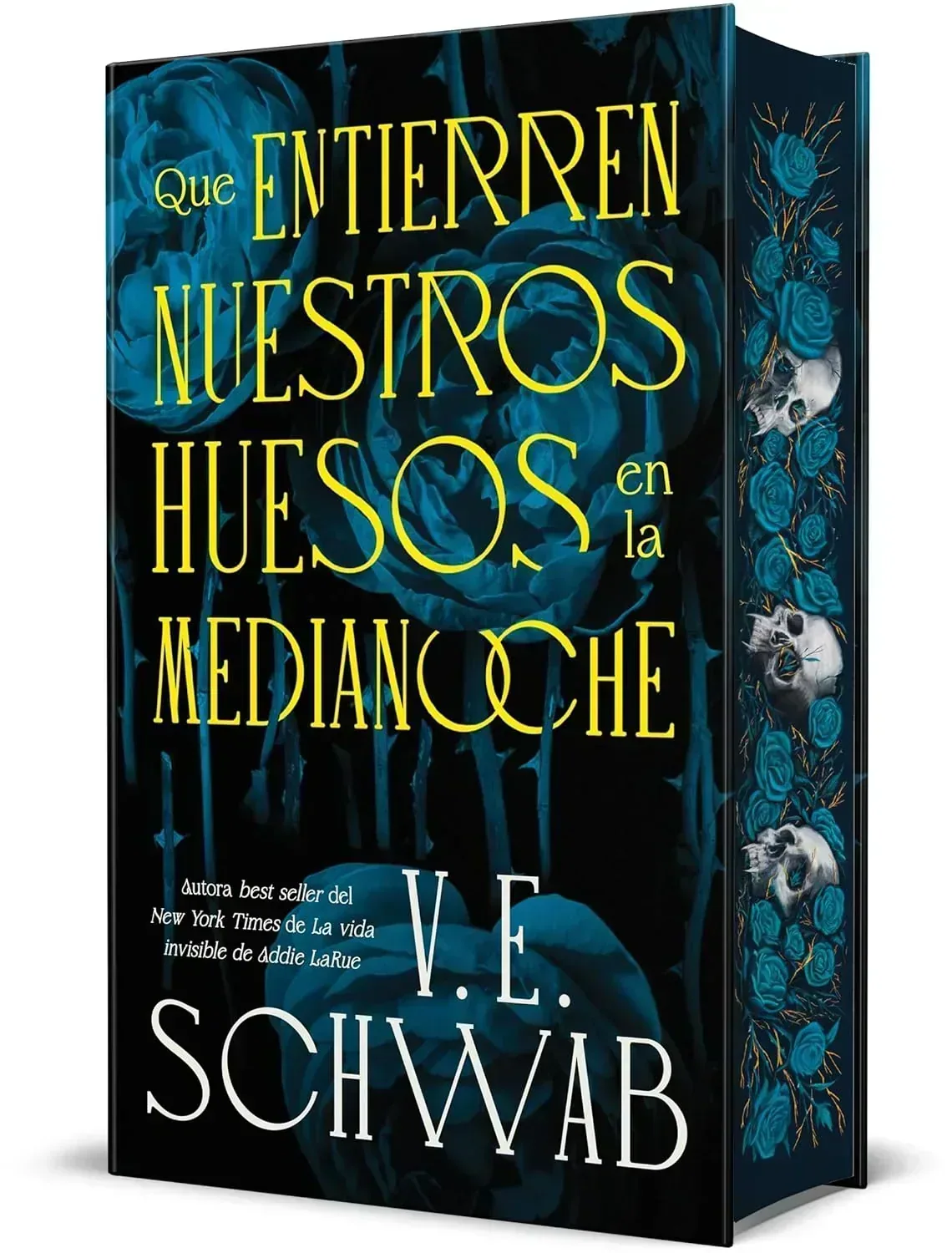 Portada del libro Que entierren nuestros huesos en la medianoche de V. E. Schwab