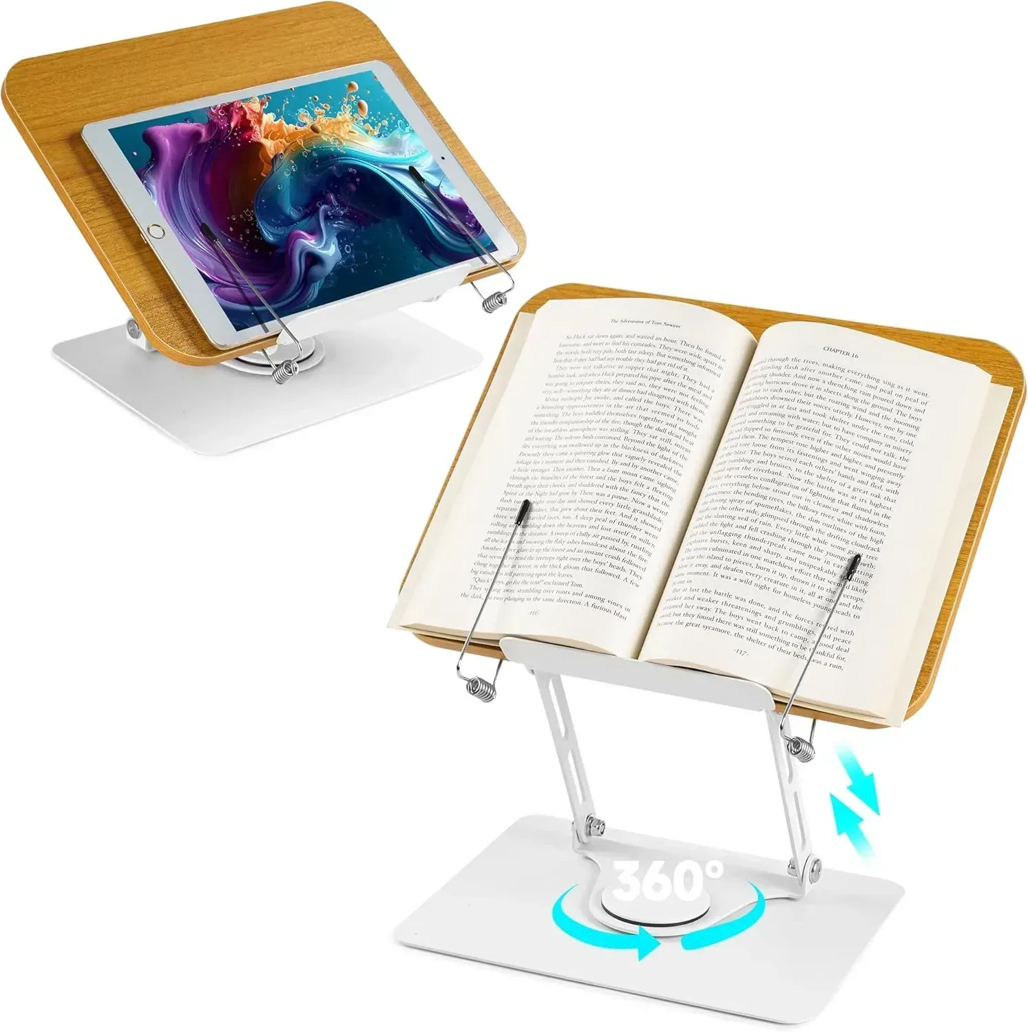 Zouway atril giratorio ajustable y plegable - complemento de lectura recomendado por Club Lectura Ruby