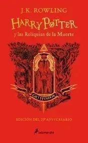Portada de Harry Potter y las reliquias de la muerte edición Gryffindor del 20 aniversario