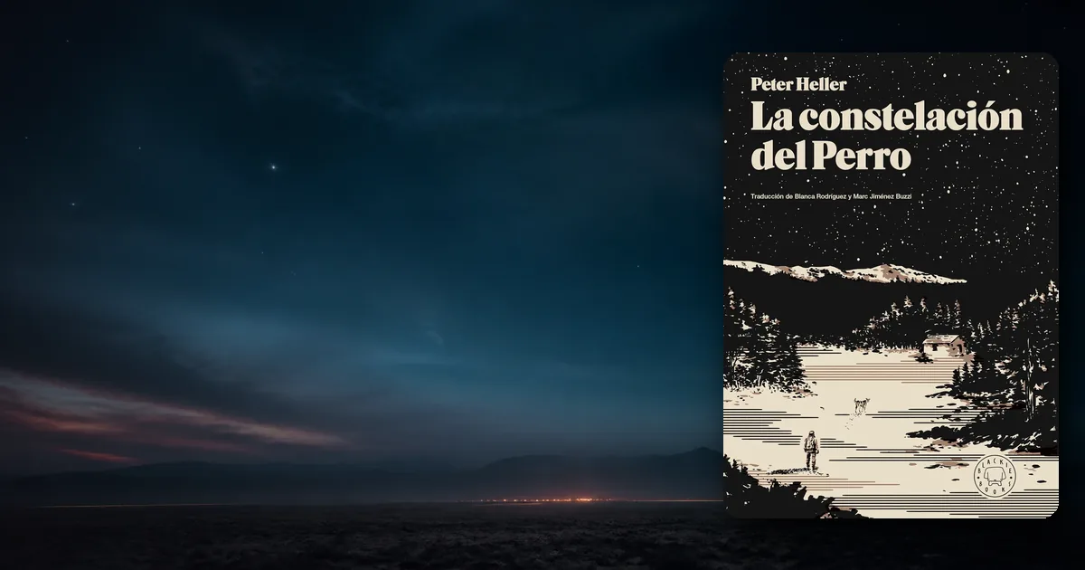 Portada de La constelación del Perro sobre un paisaje nocturno